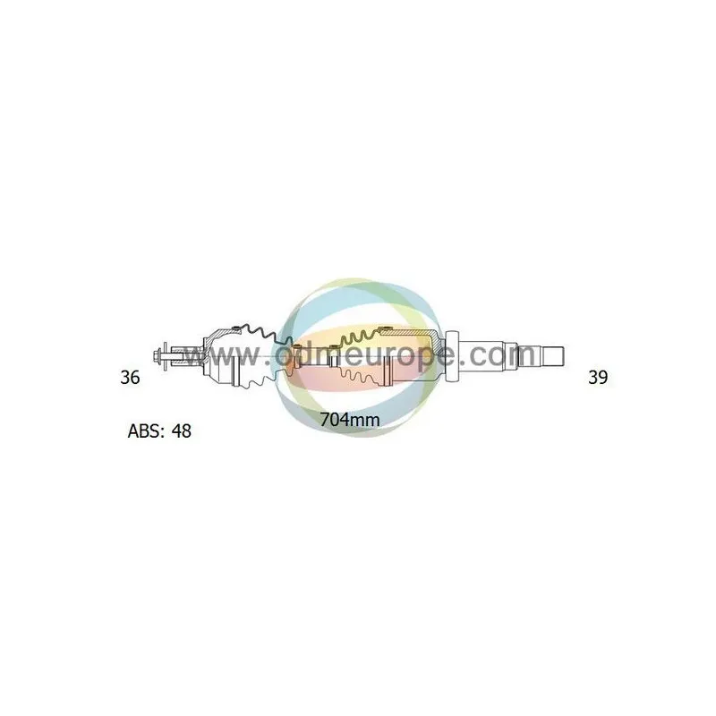 Arbre de transmission ODM-MULTIPARTS 18-152121