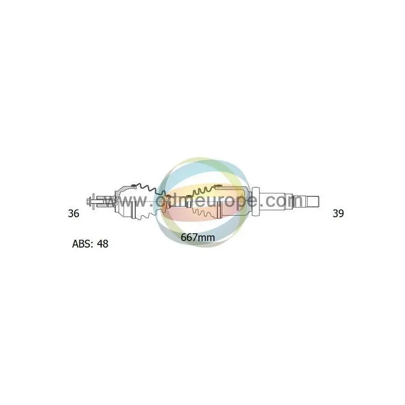 Arbre de transmission ODM-MULTIPARTS 18-152221
