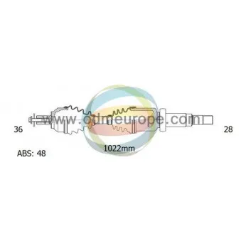 Arbre de transmission ODM-MULTIPARTS 18-152281
