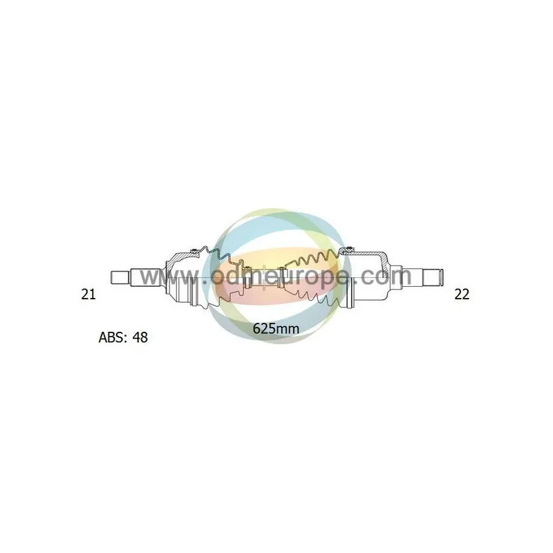 Arbre de transmission ODM-MULTIPARTS 18-161171