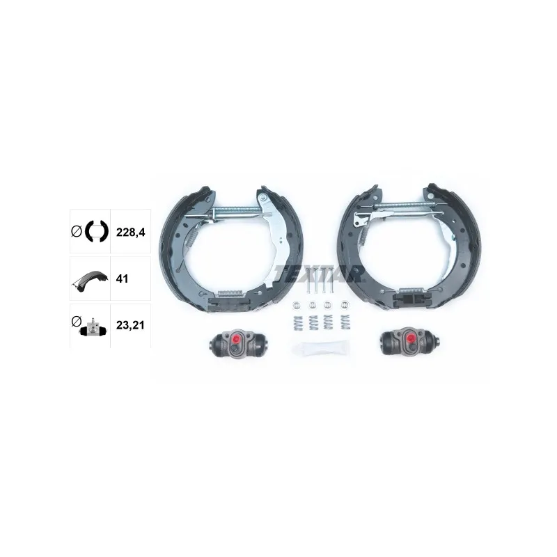 Kit de freins arrière (prémontés) TEXTAR 84044001