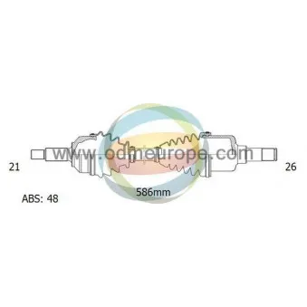 Arbre de transmission ODM-MULTIPARTS 18-161721