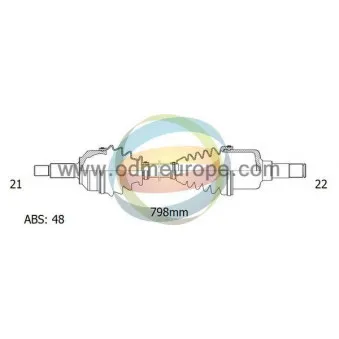 Arbre de transmission ODM-MULTIPARTS 18-162081
