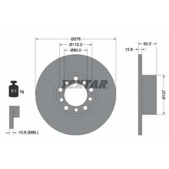 Jeu de 2 disques de frein avant TEXTAR 92009500
