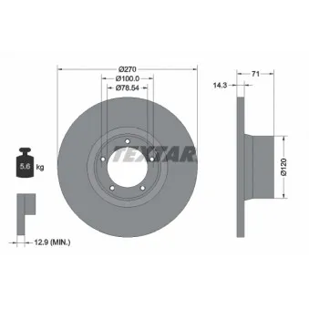 Jeu de 2 disques de frein avant TEXTAR 92014900