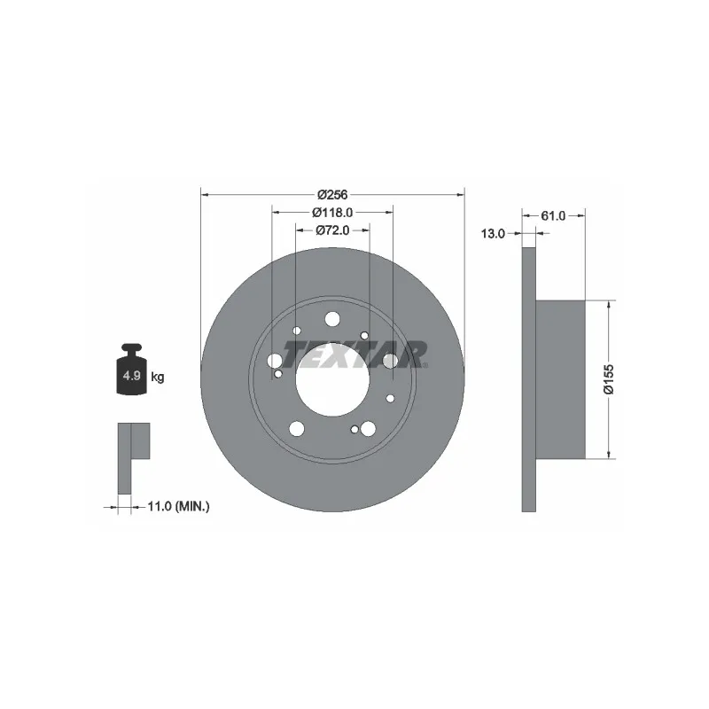 Jeu de 2 disques de frein avant TEXTAR 92027100