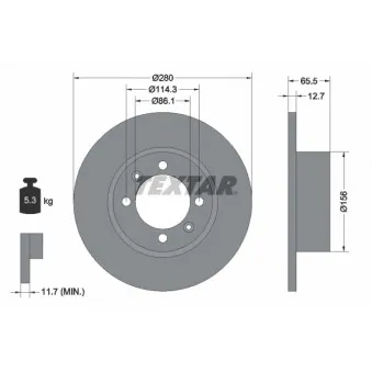 Jeu de 2 disques de frein avant TEXTAR 92027600