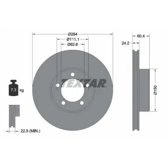 Jeu de 2 disques de frein avant TEXTAR