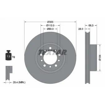 Jeu de 2 disques de frein avant TEXTAR 92032500