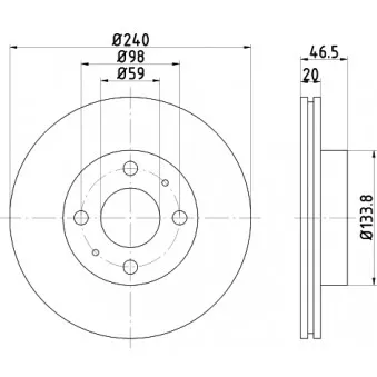 Jeu de 2 disques de frein avant TEXTAR 92034300
