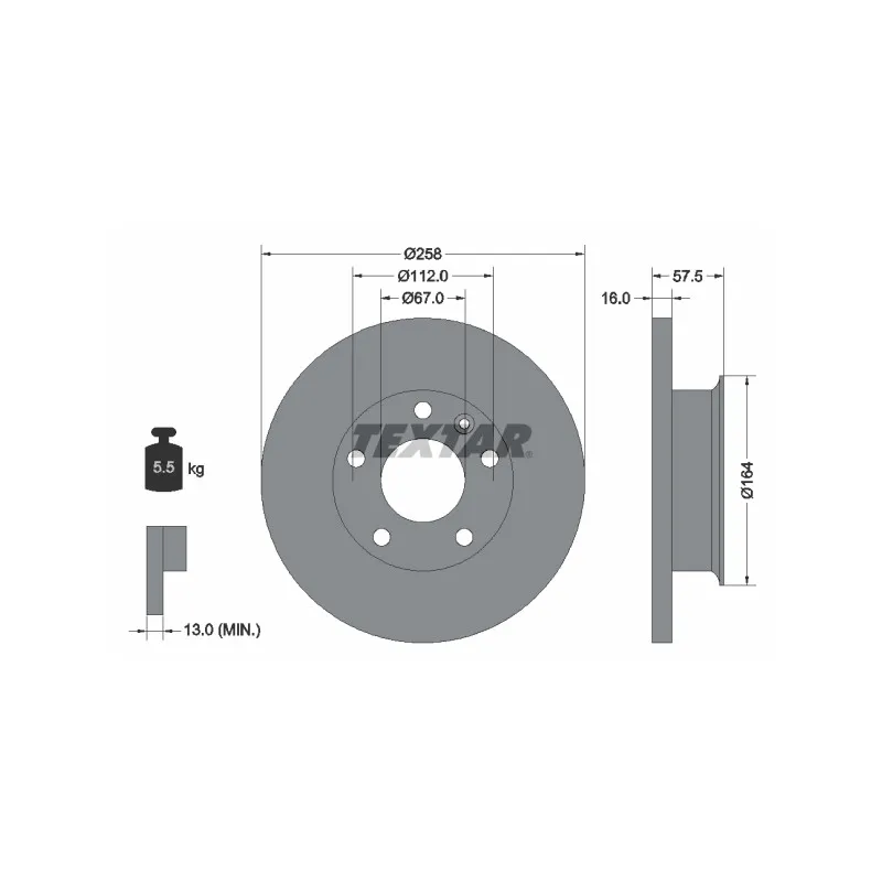 Jeu de 2 disques de frein avant TEXTAR 92037000
