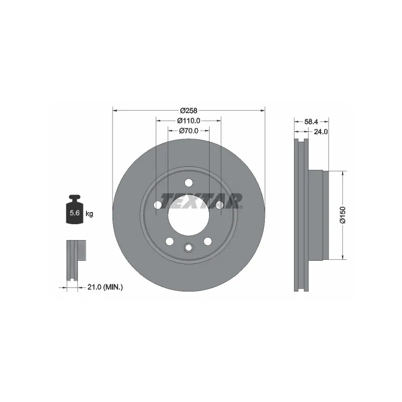 Jeu de 2 disques de frein avant TEXTAR 92038100