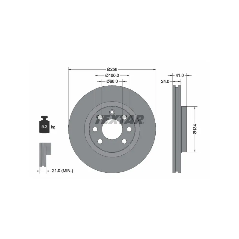 Jeu de 2 disques de frein avant TEXTAR 92039203