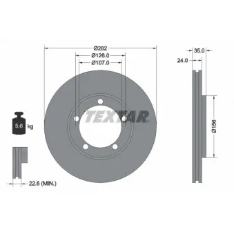 Jeu de 2 disques de frein avant TEXTAR 92039600