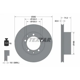 Jeu de 2 disques de frein avant TEXTAR 92040000