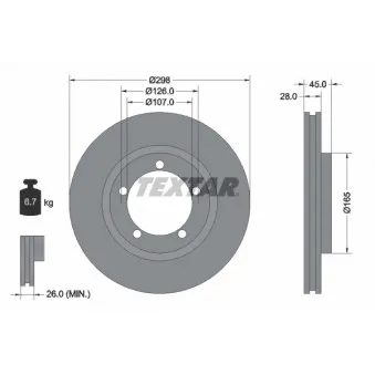 Jeu de 2 disques de frein avant TEXTAR 92040200