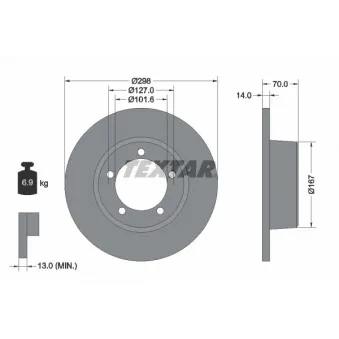 Jeu de 2 disques de frein avant TEXTAR 92040600