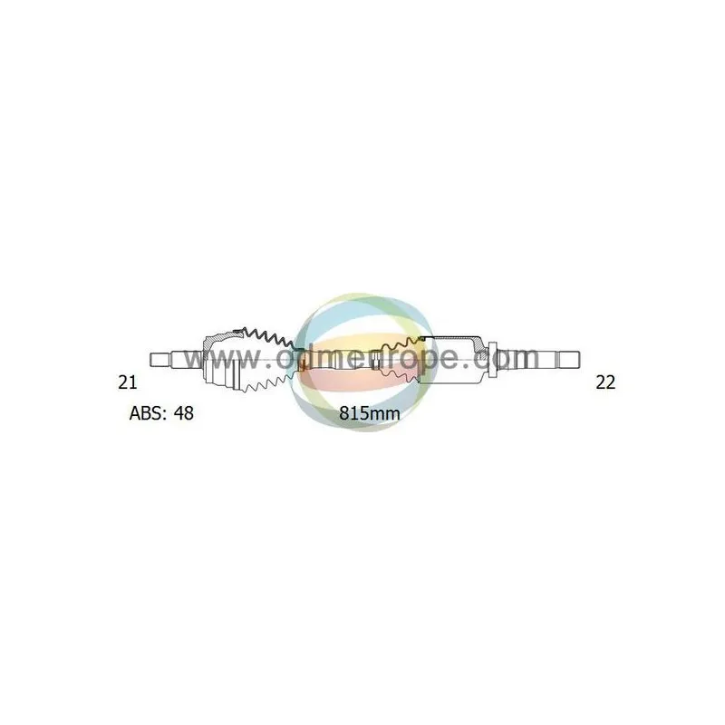 Arbre de transmission ODM-MULTIPARTS 18-162211