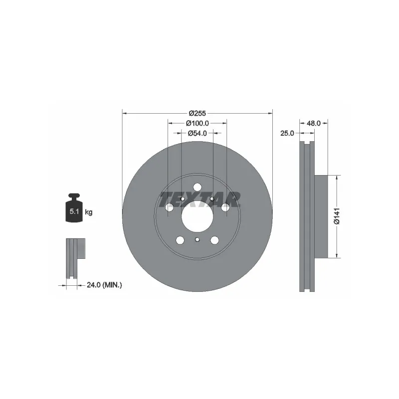 Jeu de 2 disques de frein avant TEXTAR 92052900