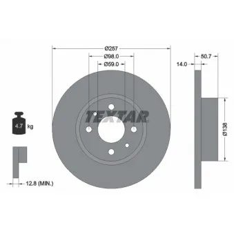 Jeu de 2 disques de frein avant TEXTAR 92053200