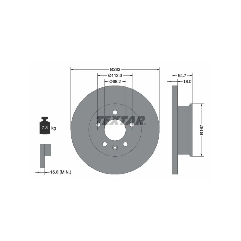 Jeu de 2 disques de frein avant TEXTAR 92058500