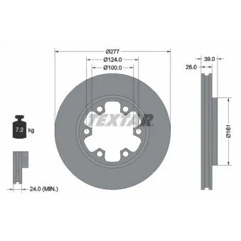 Jeu de 2 disques de frein avant TEXTAR 92059000