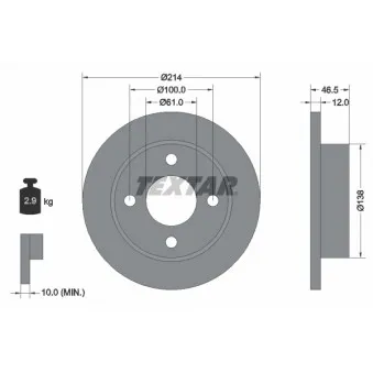 Jeu de 2 disques de frein avant TEXTAR