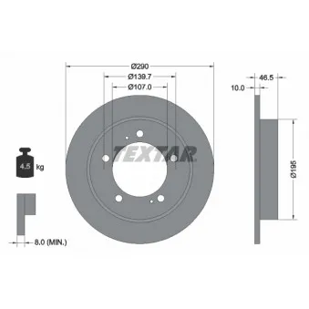 Jeu de 2 disques de frein avant TEXTAR 92066003