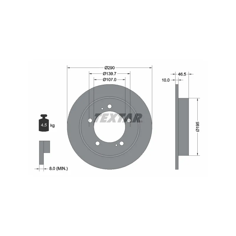 Jeu de 2 disques de frein avant TEXTAR 92066003