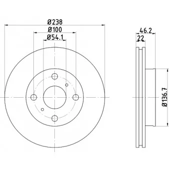 Jeu de 2 disques de frein avant TEXTAR 92067900