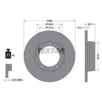 Jeu de 2 disques de frein avant TEXTAR 92081100