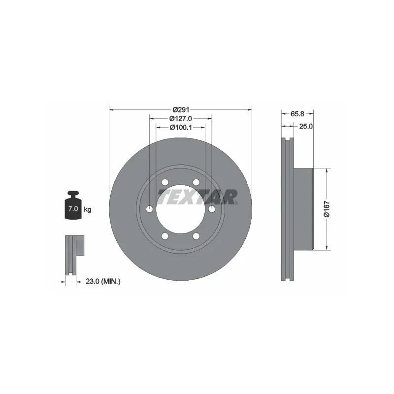 Jeu de 2 disques de frein avant TEXTAR 92082700