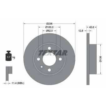 Jeu de 2 disques de frein avant TEXTAR 92090200