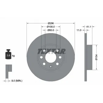 Jeu de 2 disques de frein avant TEXTAR 92091700