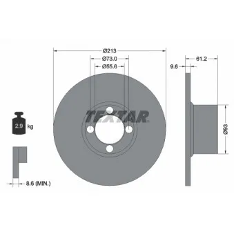 Jeu de 2 disques de frein avant TEXTAR 92092600