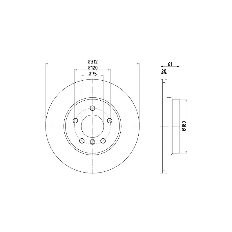 Disque de frein arrière gauche TEXTAR 92098703