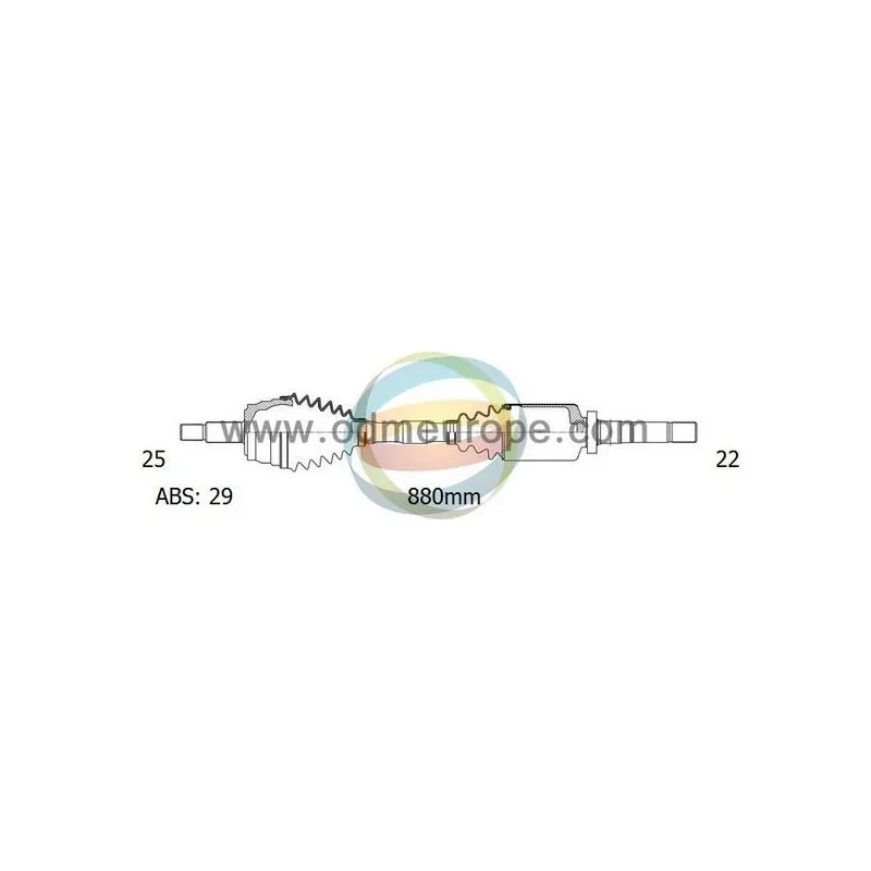 Arbre de transmission ODM-MULTIPARTS 18-162511