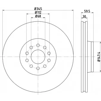 Jeu de 2 disques de frein avant TEXTAR 92112505