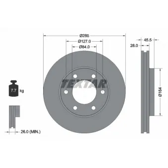 Jeu de 2 disques de frein avant TEXTAR 92113000