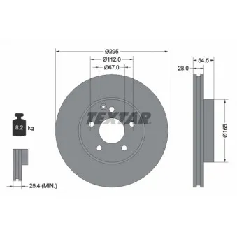 Jeu de 2 disques de frein avant TEXTAR 92115205