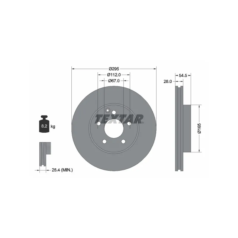 Jeu de 2 disques de frein avant TEXTAR 92115205