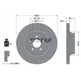 Jeu de 2 disques de frein avant TEXTAR