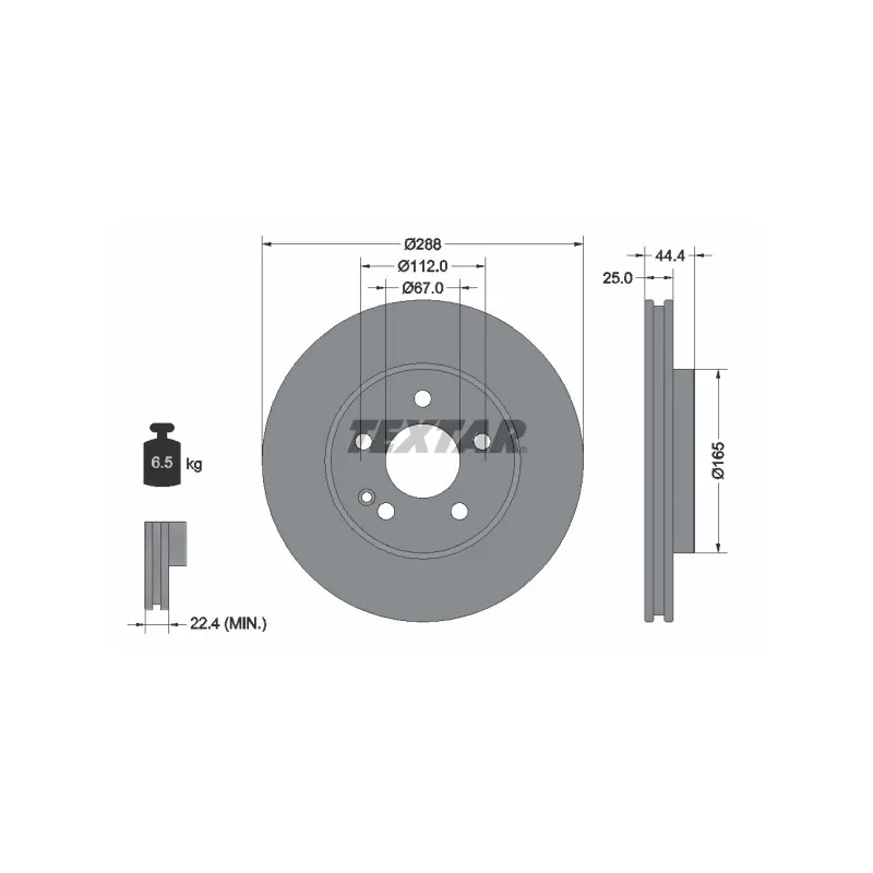 Jeu de 2 disques de frein avant TEXTAR 92132005
