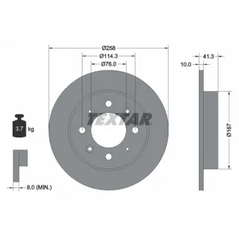 Jeu de 2 disques de frein arrière TEXTAR