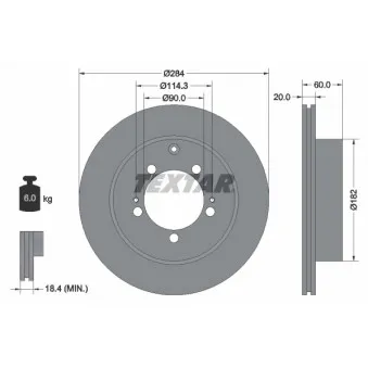 Jeu de 2 disques de frein arrière TEXTAR