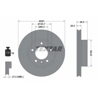 Jeu de 2 disques de frein avant TEXTAR 92140200