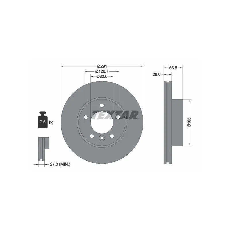 Jeu de 2 disques de frein avant TEXTAR 92140200