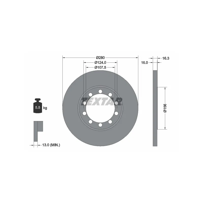Jeu de 2 disques de frein avant TEXTAR 92152000