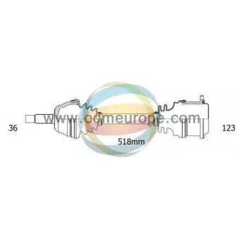 Arbre de transmission ODM-MULTIPARTS 18-211420