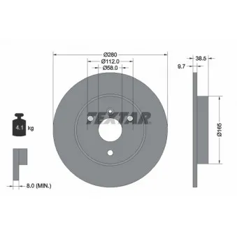 Jeu de 2 disques de frein avant TEXTAR